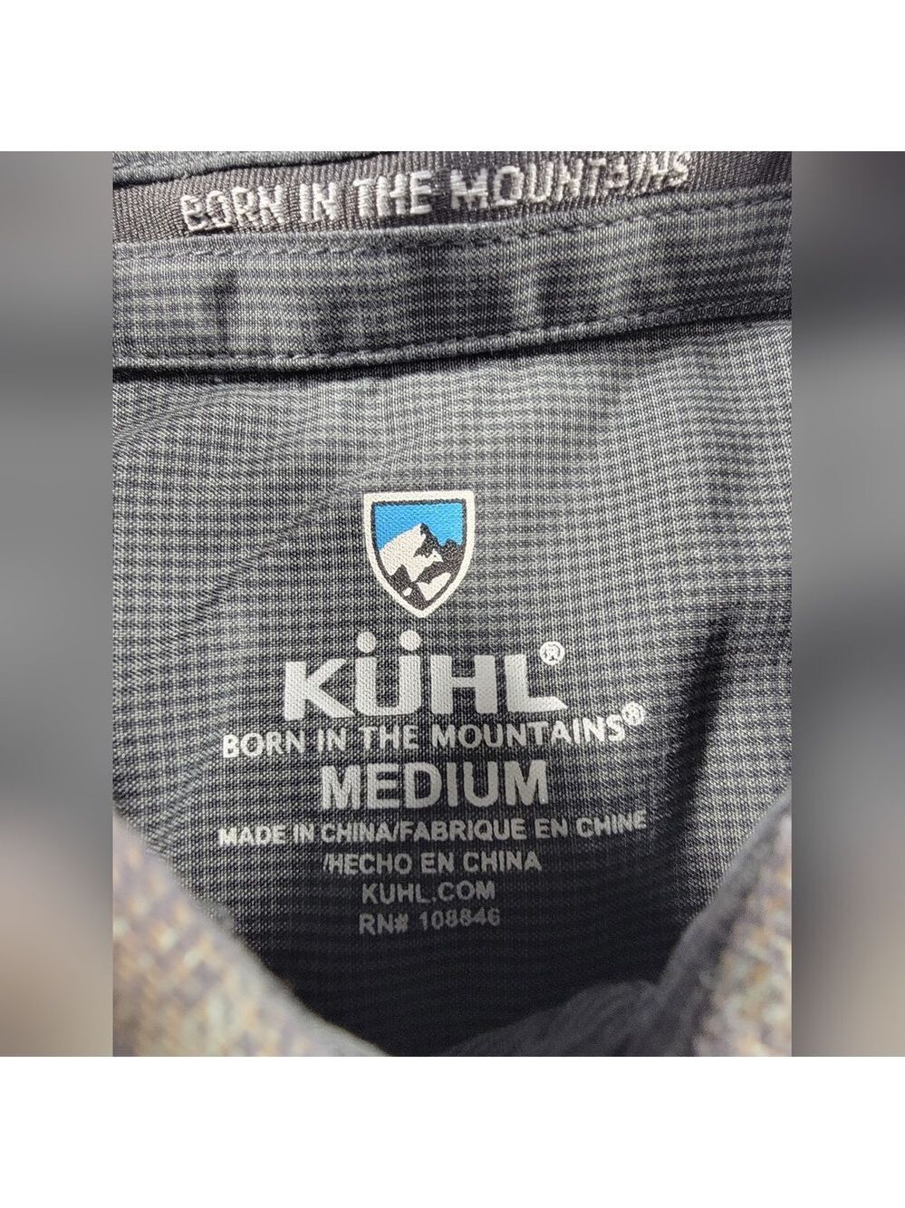 Kuhl Dillingr Flannel Shirt Men Medium Plaid Pockets Long Sleeve Gray Turquoise - Picture 2 of 13